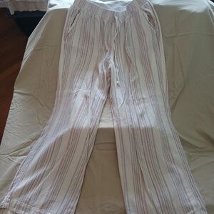 Briggs Striped Linen Wide-Leg Pants